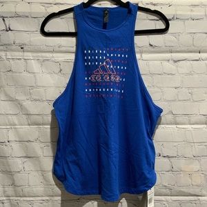 ADIDAS WOMENS RACER TANK TOP BLUE M